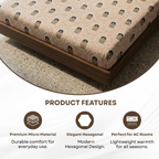 Elegant Weavers Granola Double Bedsheet with 2 Pillow Covers (220x250 cm)