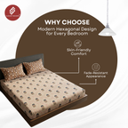 Elegant Weavers Granola Double Bedsheet with 2 Pillow Covers (220x250 cm)