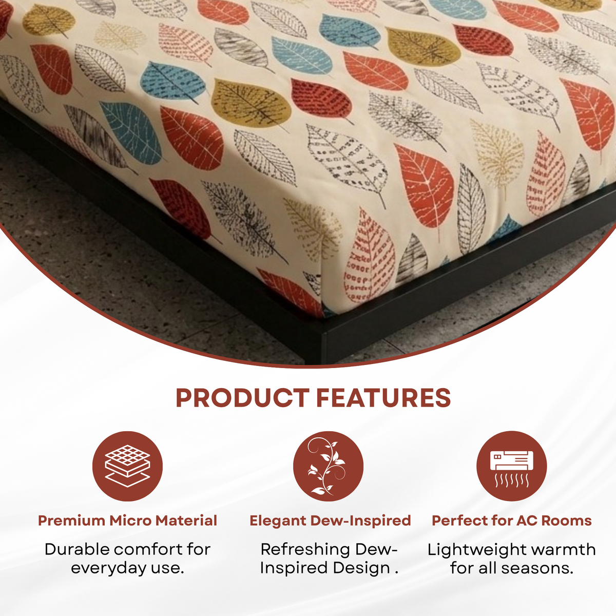 Elegant Weavers Dijon Double Bedsheet with 2 Pillow Covers (215x230 cm)